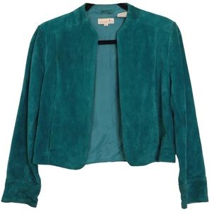 Vintage Teal Suede Jacket